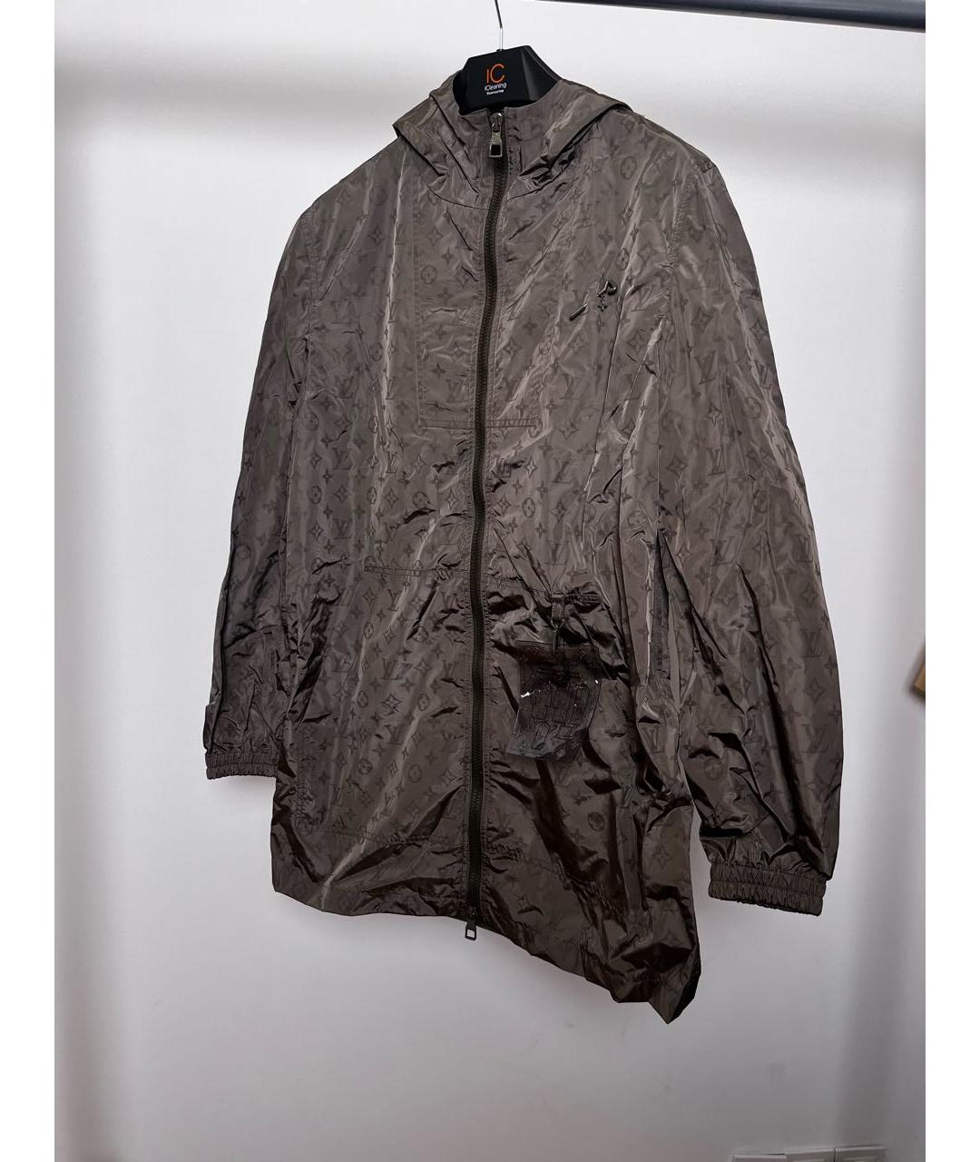 LOUIS VUITTON Коричневый полиамидовый тренч / плащ, фото 4