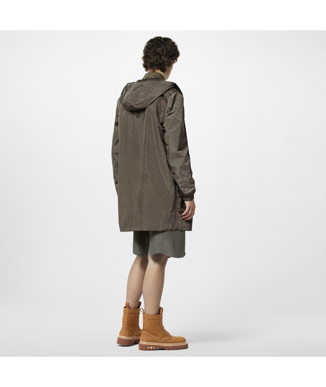 LOUIS VUITTON Коричневый полиамидовый тренч / плащ, фото 3