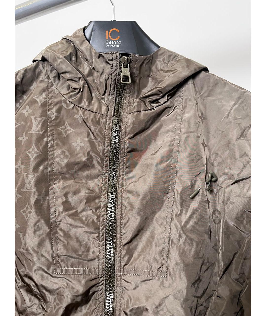 LOUIS VUITTON Коричневый полиамидовый тренч / плащ, фото 6