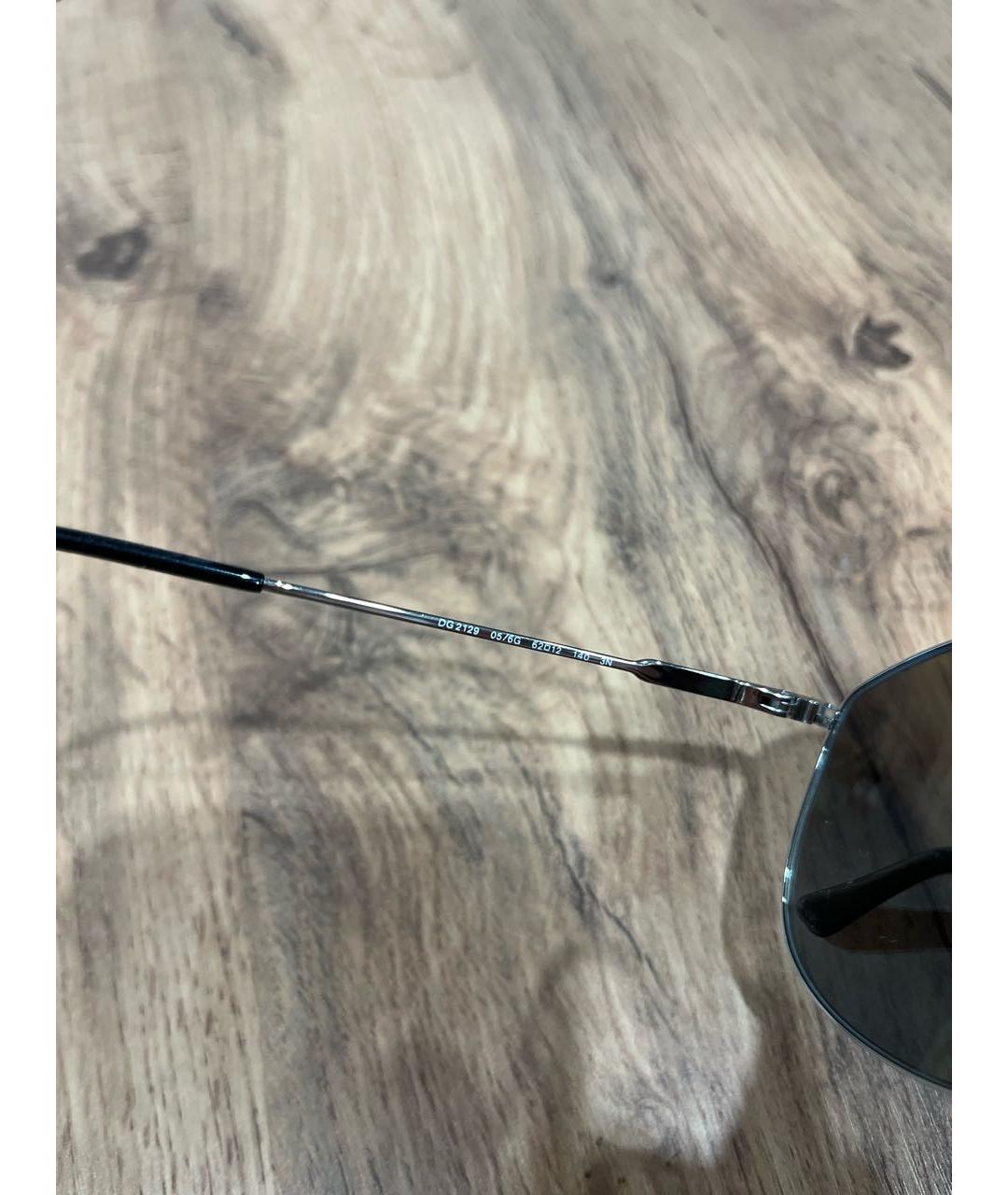 DOLCE&GABBANA Серебряные металлические солнцезащитные очки, фото 5