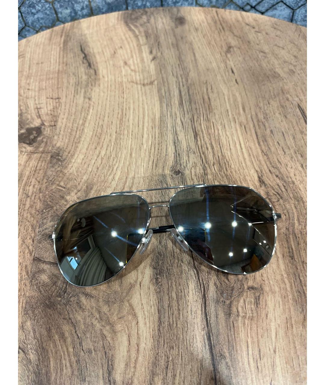 DOLCE&GABBANA Серебряные металлические солнцезащитные очки, фото 7