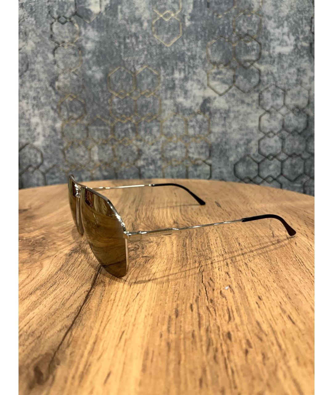 DOLCE&GABBANA Серебряные металлические солнцезащитные очки, фото 6