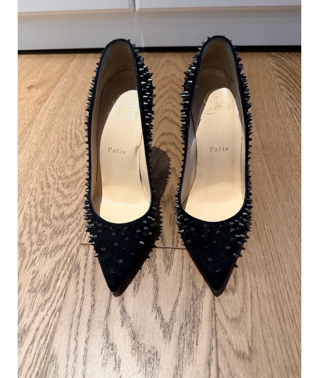 CHRISTIAN LOUBOUTIN Черные замшевые туфли, фото 2