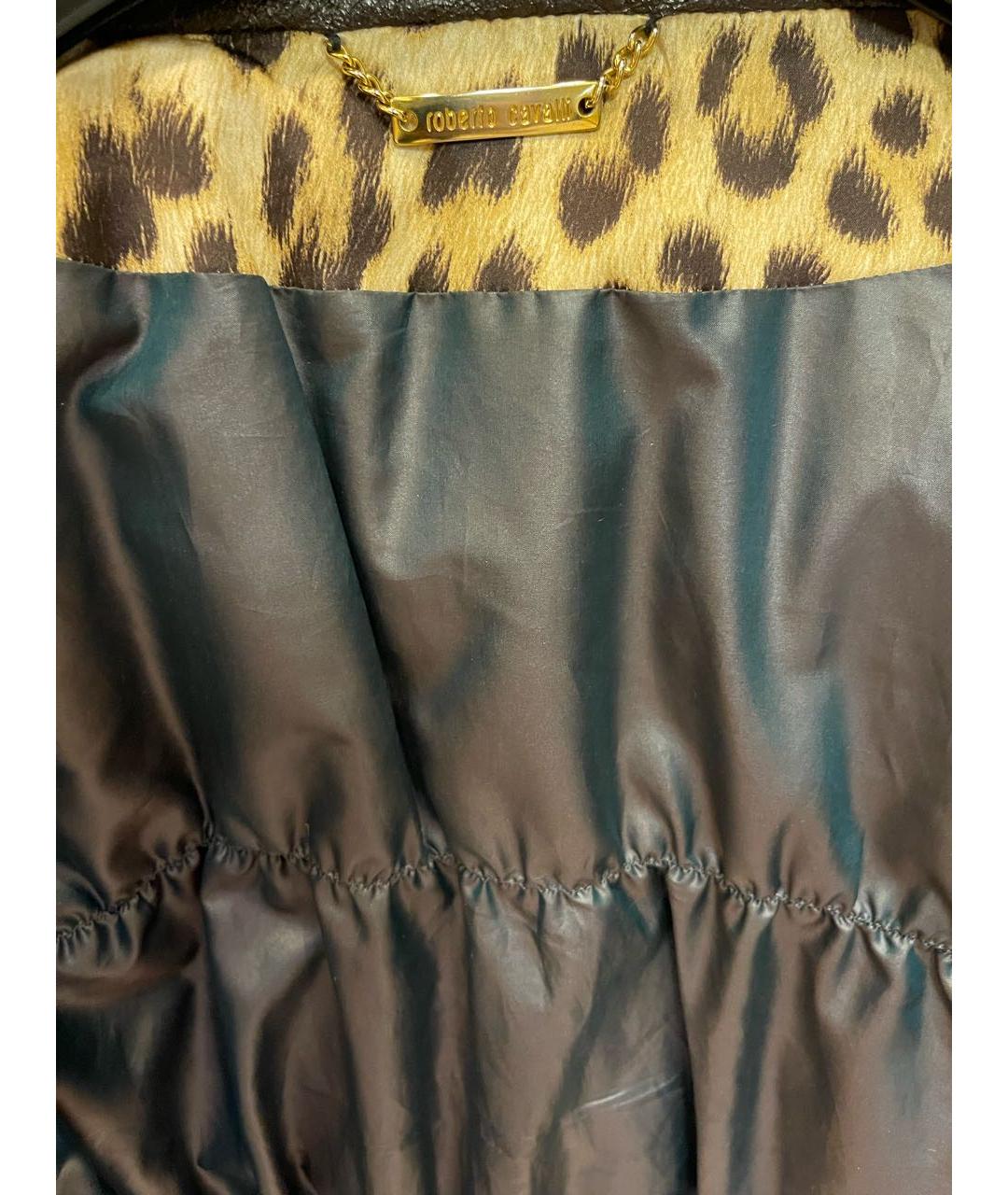 ROBERTO CAVALLI Черный полиамидовый пуховик, фото 3