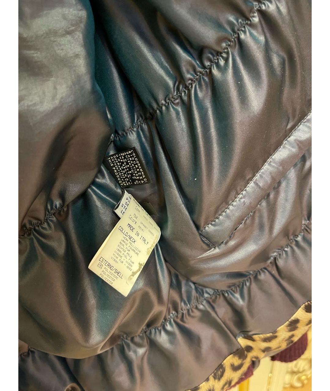 ROBERTO CAVALLI Черный полиамидовый пуховик, фото 7