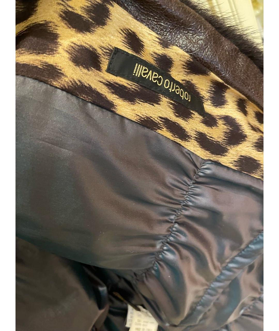 ROBERTO CAVALLI Черный полиамидовый пуховик, фото 6