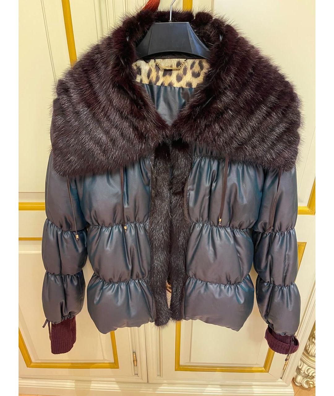 ROBERTO CAVALLI Черный полиамидовый пуховик, фото 9