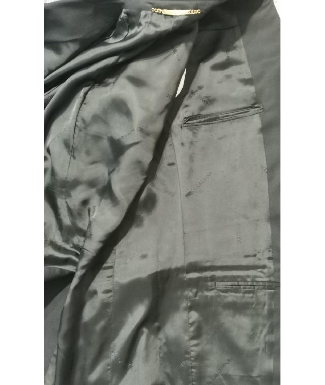 DOLCE&GABBANA Черный шерстяной пиджак, фото 8