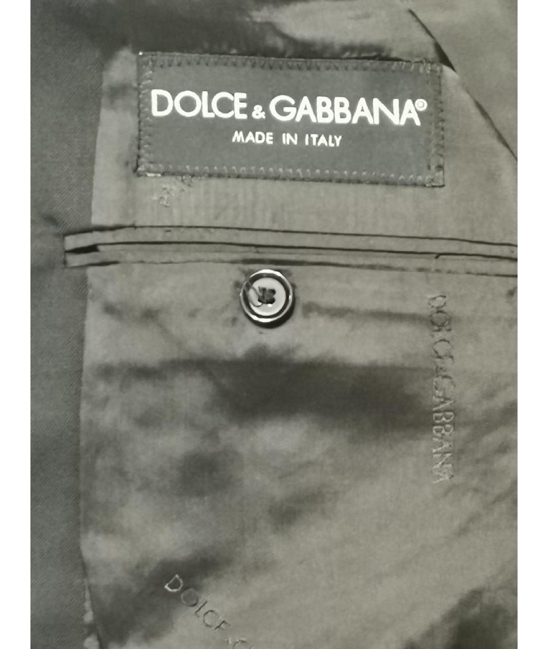 DOLCE&GABBANA Черный шерстяной пиджак, фото 3