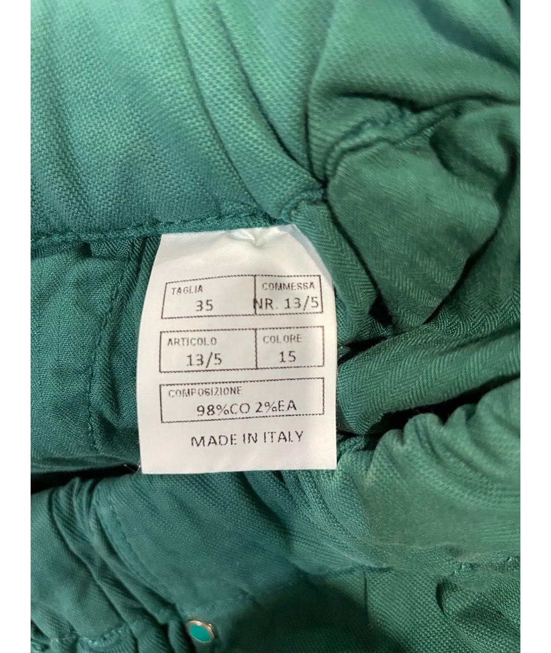 KITON Зеленые хлопко-эластановые шорты, фото 4