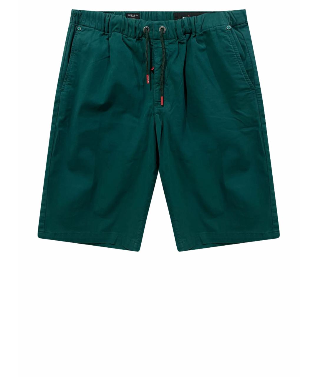 KITON Зеленые хлопко-эластановые шорты, фото 1