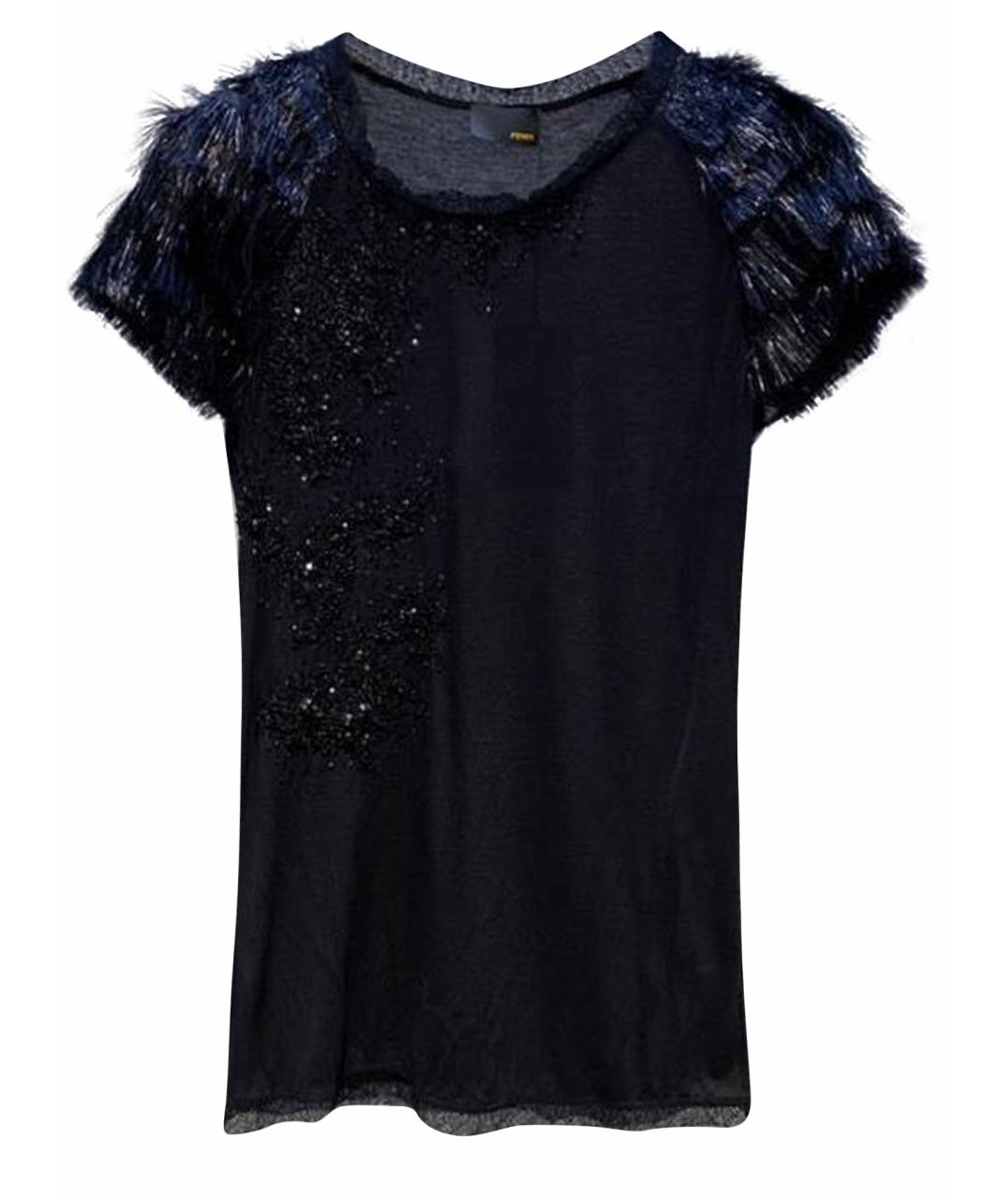 FENDI Черная футболка, фото 1