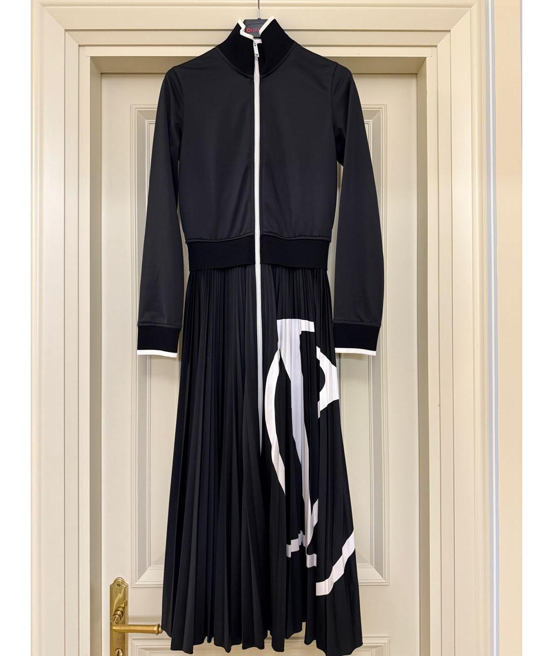 VALENTINO Черное полиэстеровое повседневное платье, фото 7