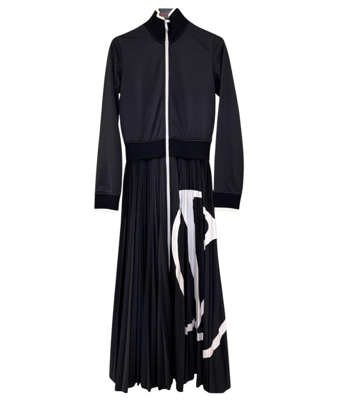 VALENTINO Черное полиэстеровое повседневное платье, фото 1