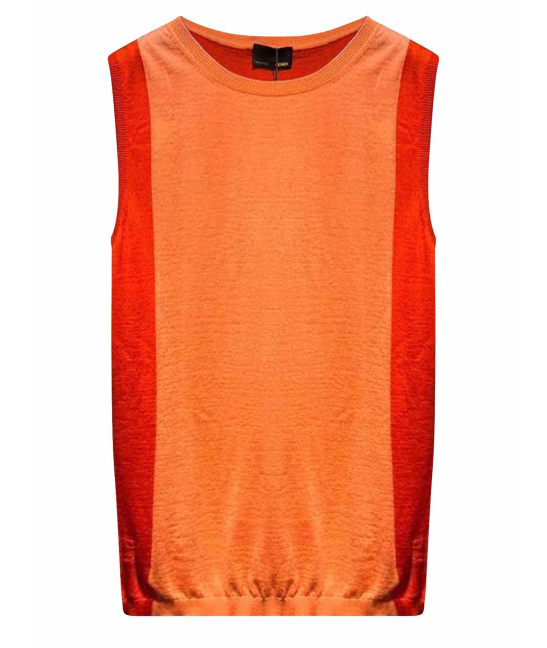 FENDI Оранжевая майка, фото 1