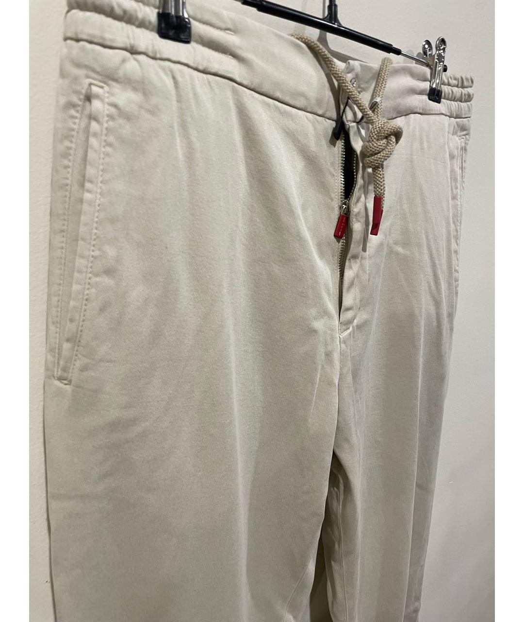 KITON Бежевые повседневные брюки, фото 4