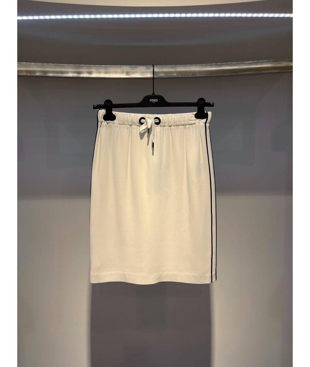 FENDI Бежевая юбка миди, фото 3