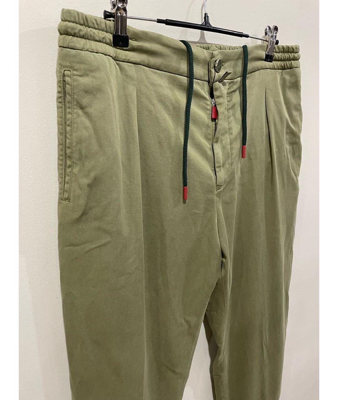 KITON Хаки повседневные брюки, фото 3