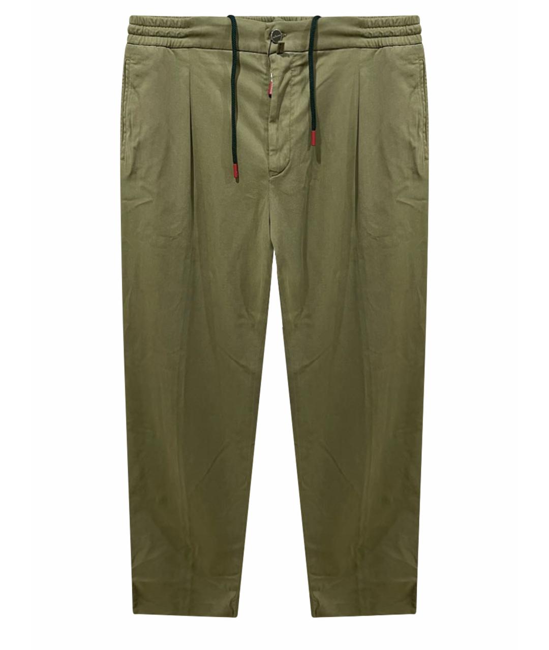 KITON Хаки повседневные брюки, фото 1