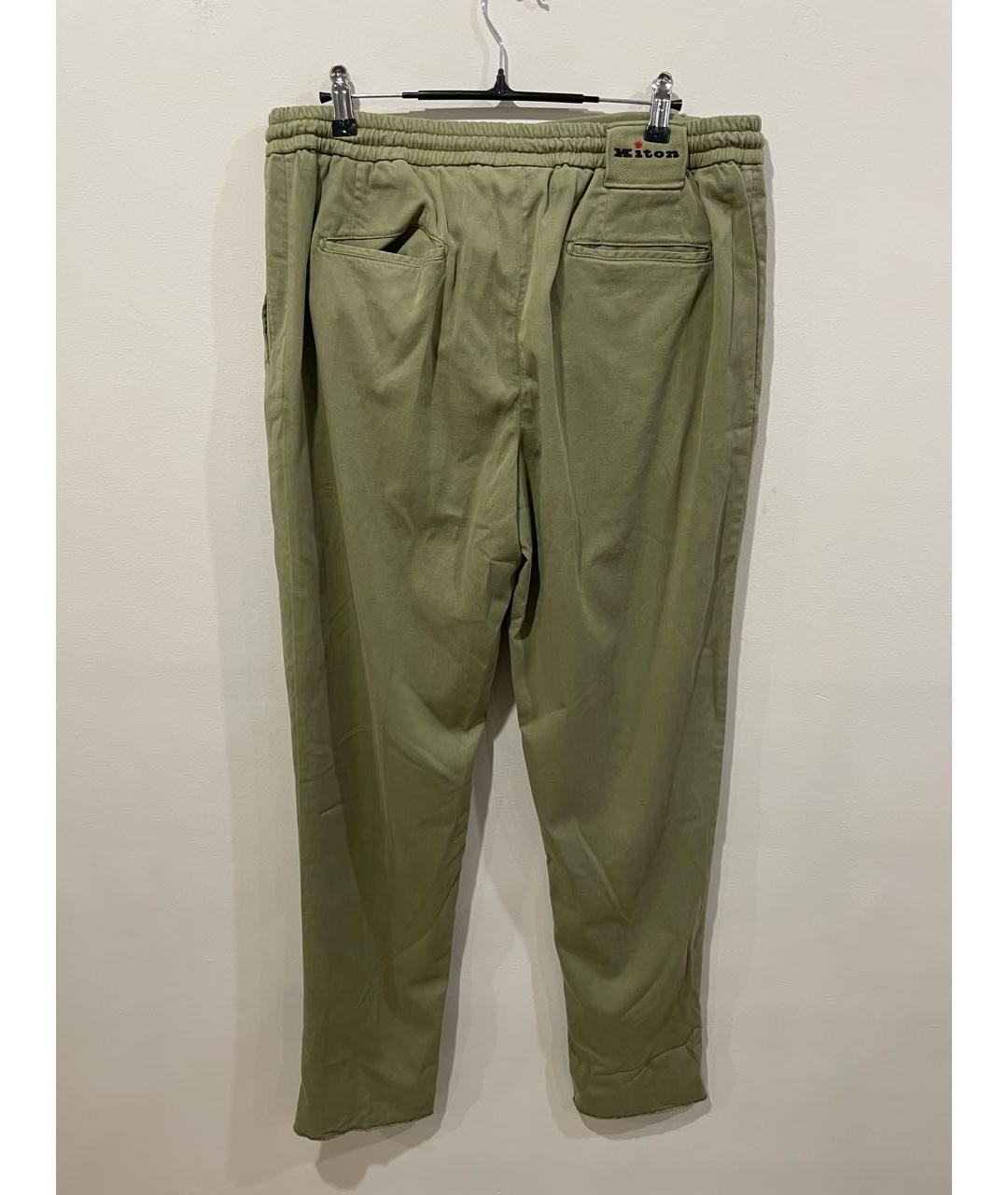 KITON Хаки повседневные брюки, фото 2