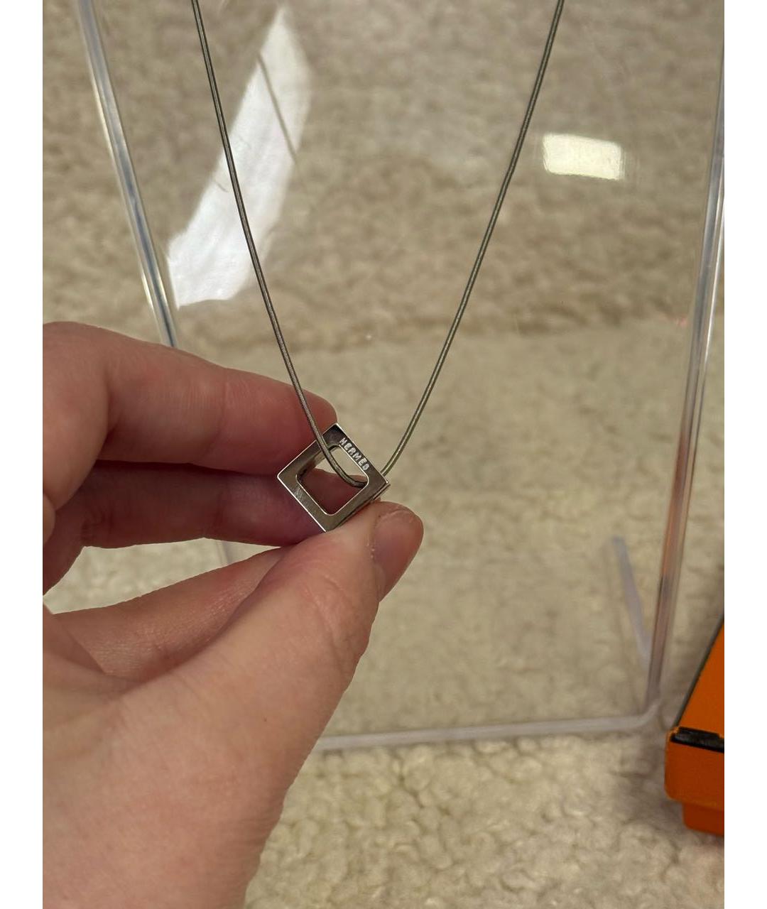 HERMES Оранжевая металлическая подвеска, фото 4