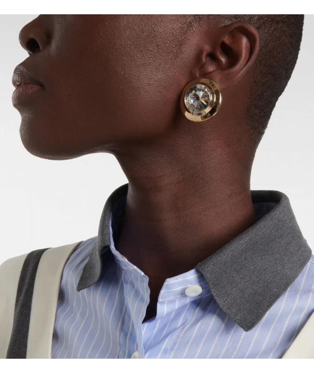 MIU MIU Золотые металлические серьги, фото 5