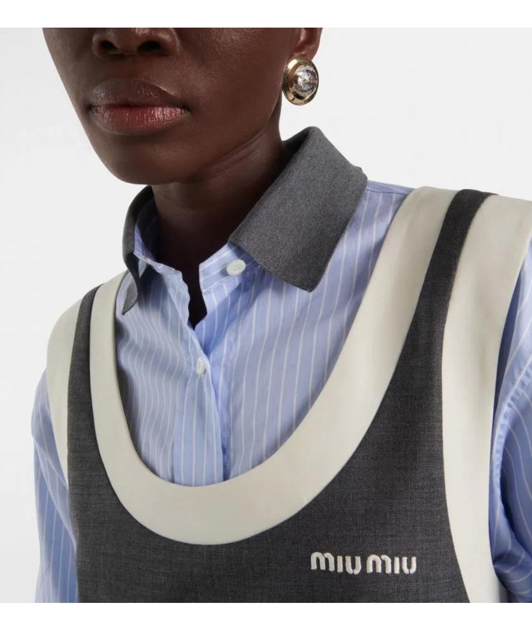 MIU MIU Золотые металлические серьги, фото 6