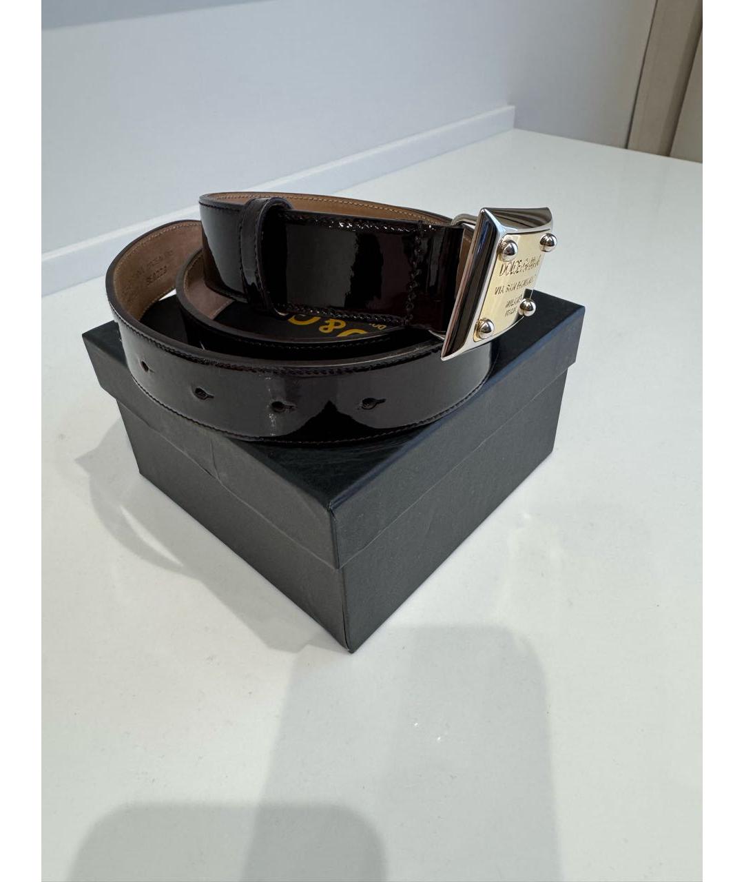 DOLCE&GABBANA Коричневый кожаный ремень, фото 2