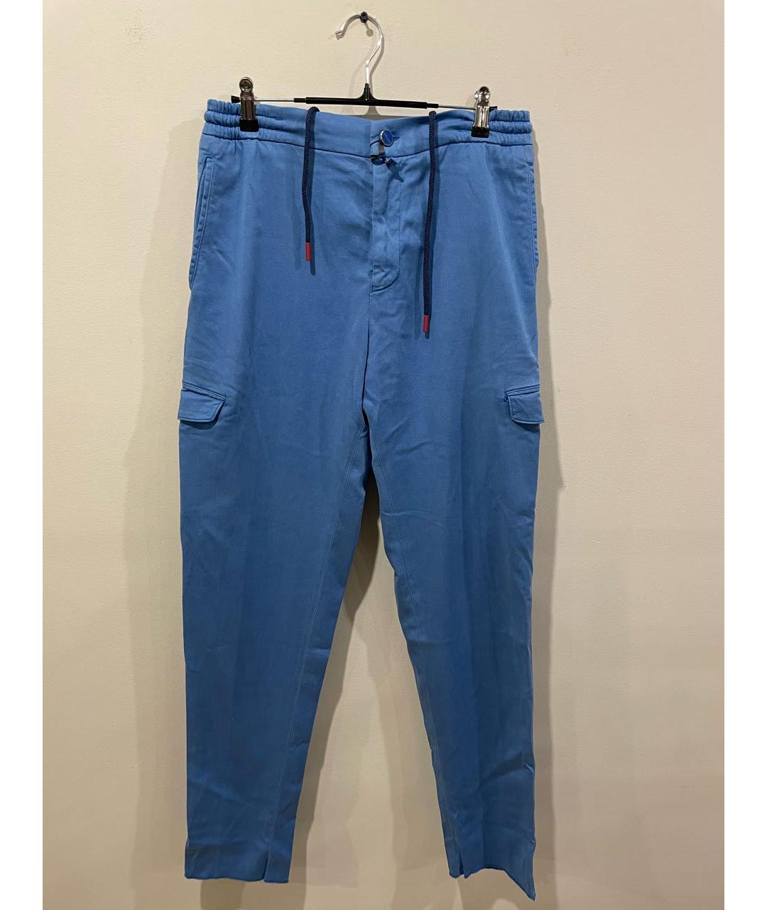 KITON Голубые повседневные брюки, фото 5