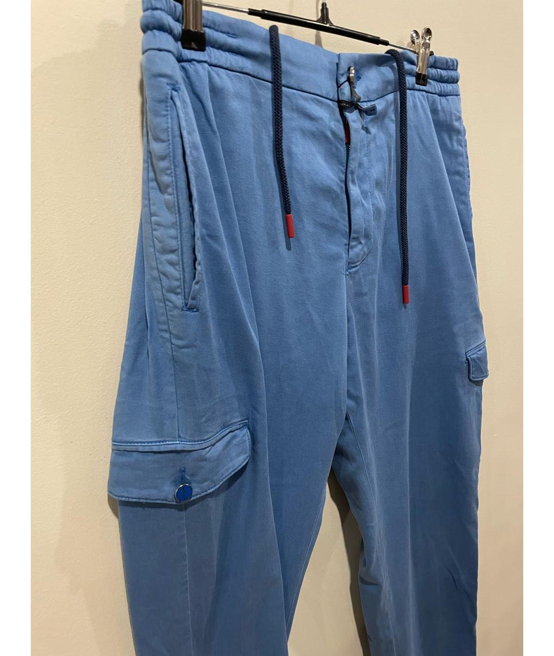 KITON Голубые повседневные брюки, фото 3