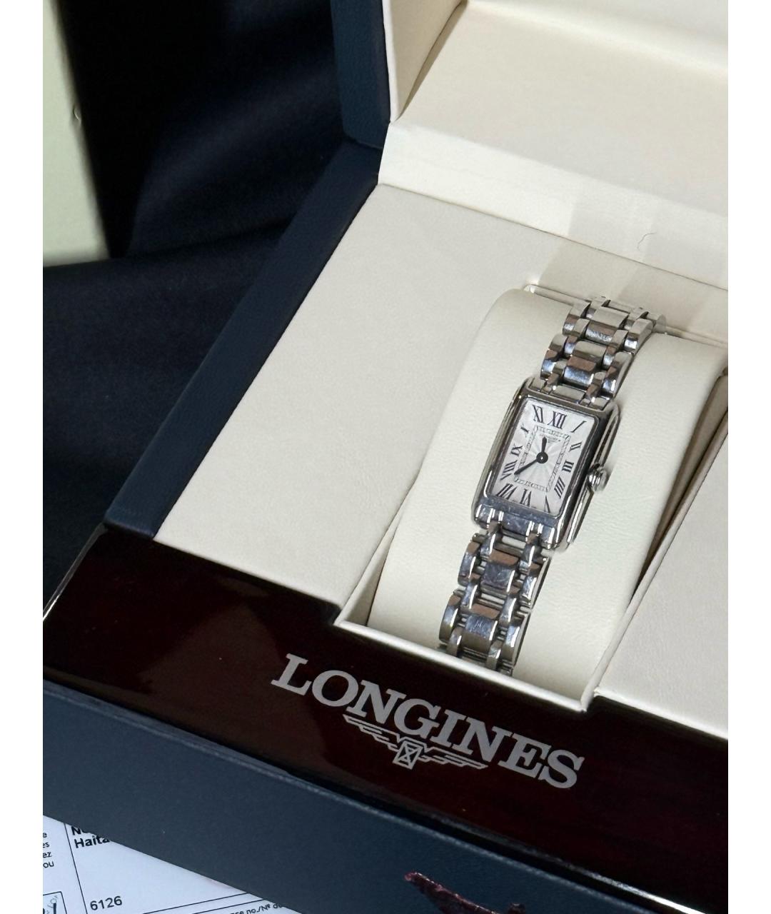 LONGINES Белые стальные часы, фото 3