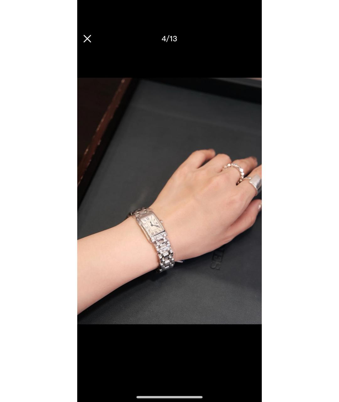 LONGINES Белые стальные часы, фото 6