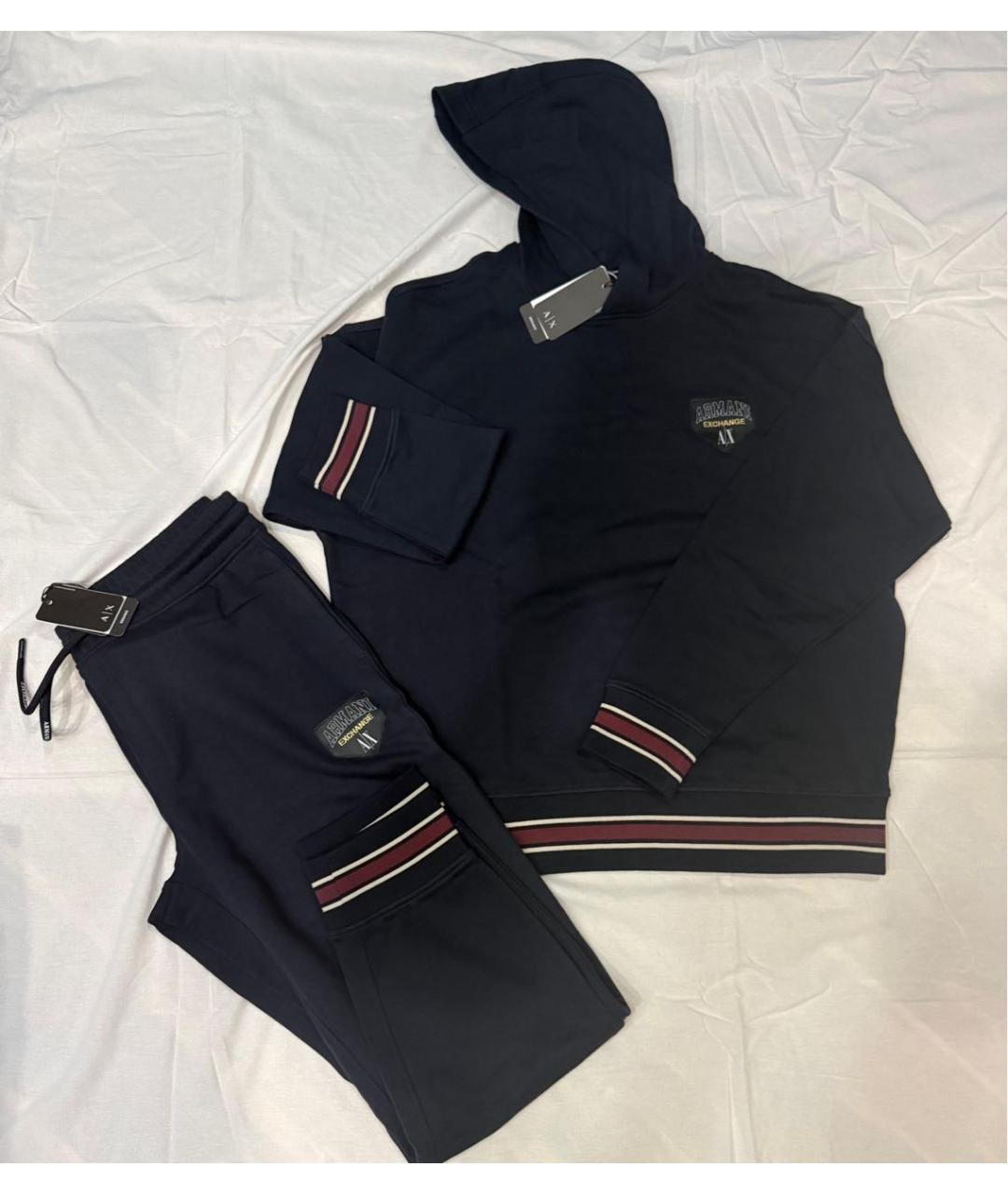 ARMANI EXCHANGE Синий хлопковый спортивный костюм, фото 3