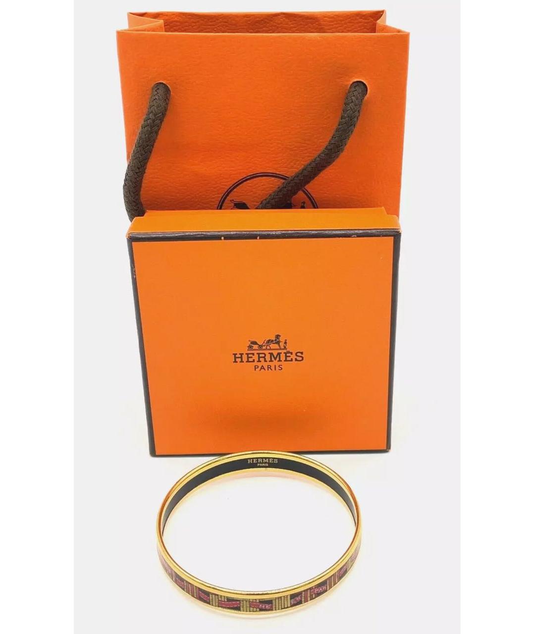 HERMES Золотой металлический браслет, фото 2