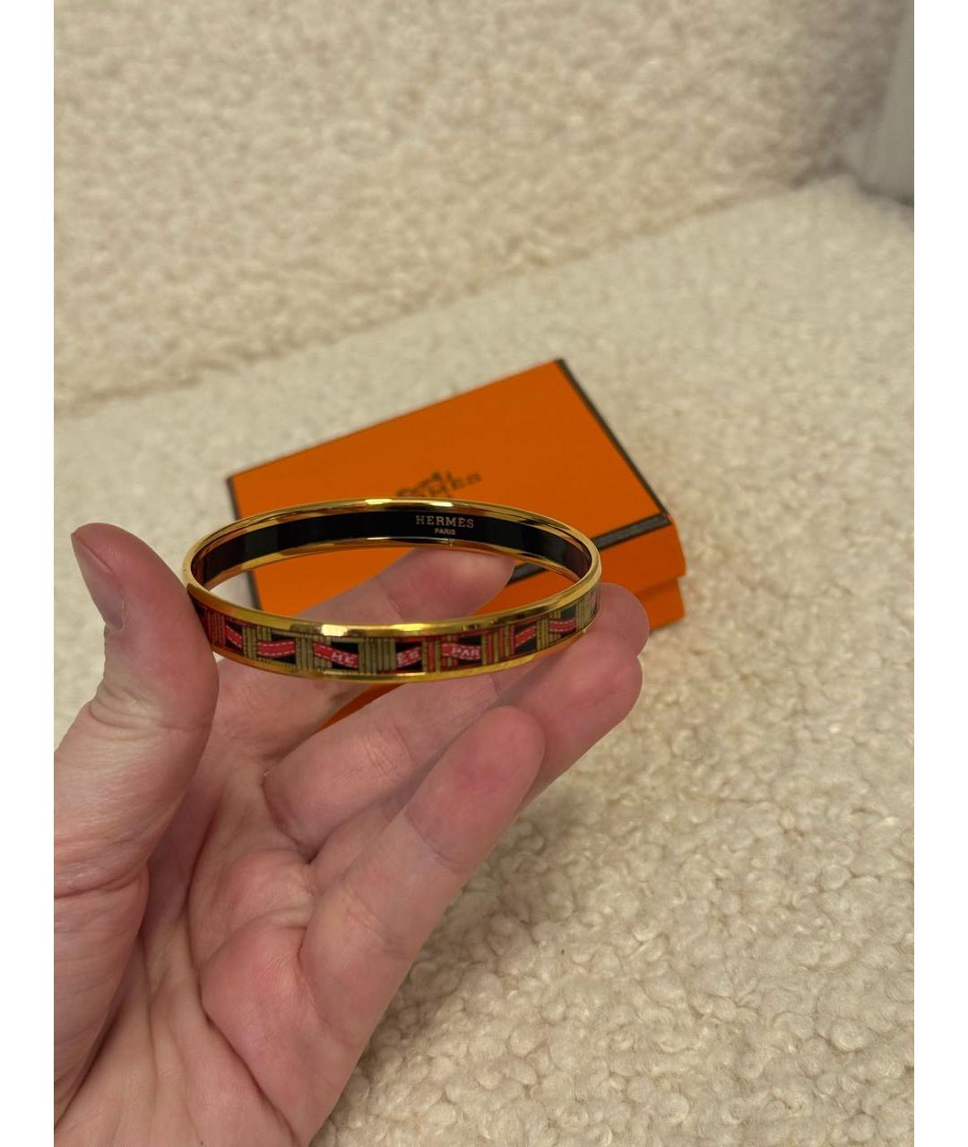 HERMES Золотой металлический браслет, фото 6