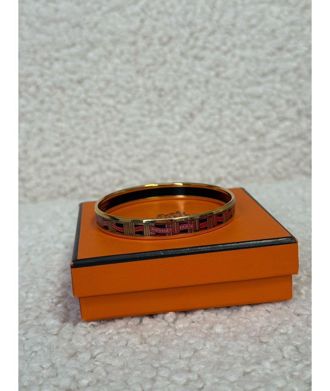 HERMES Золотой металлический браслет, фото 5