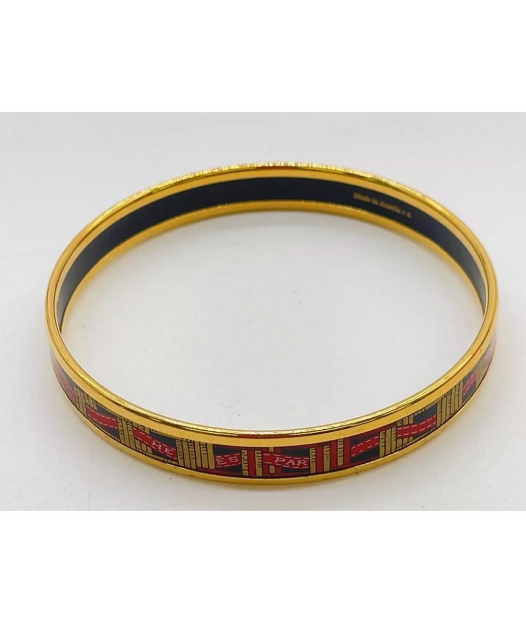 HERMES Золотой металлический браслет, фото 8