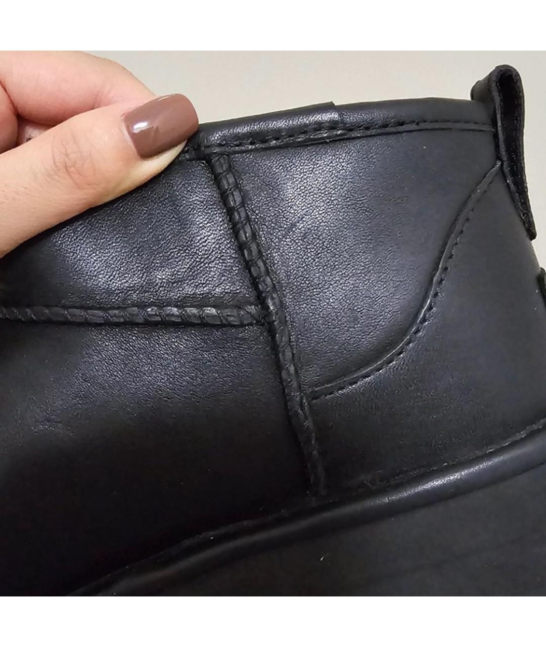 UGG AUSTRALIA Черные кожаные ботинки, фото 5