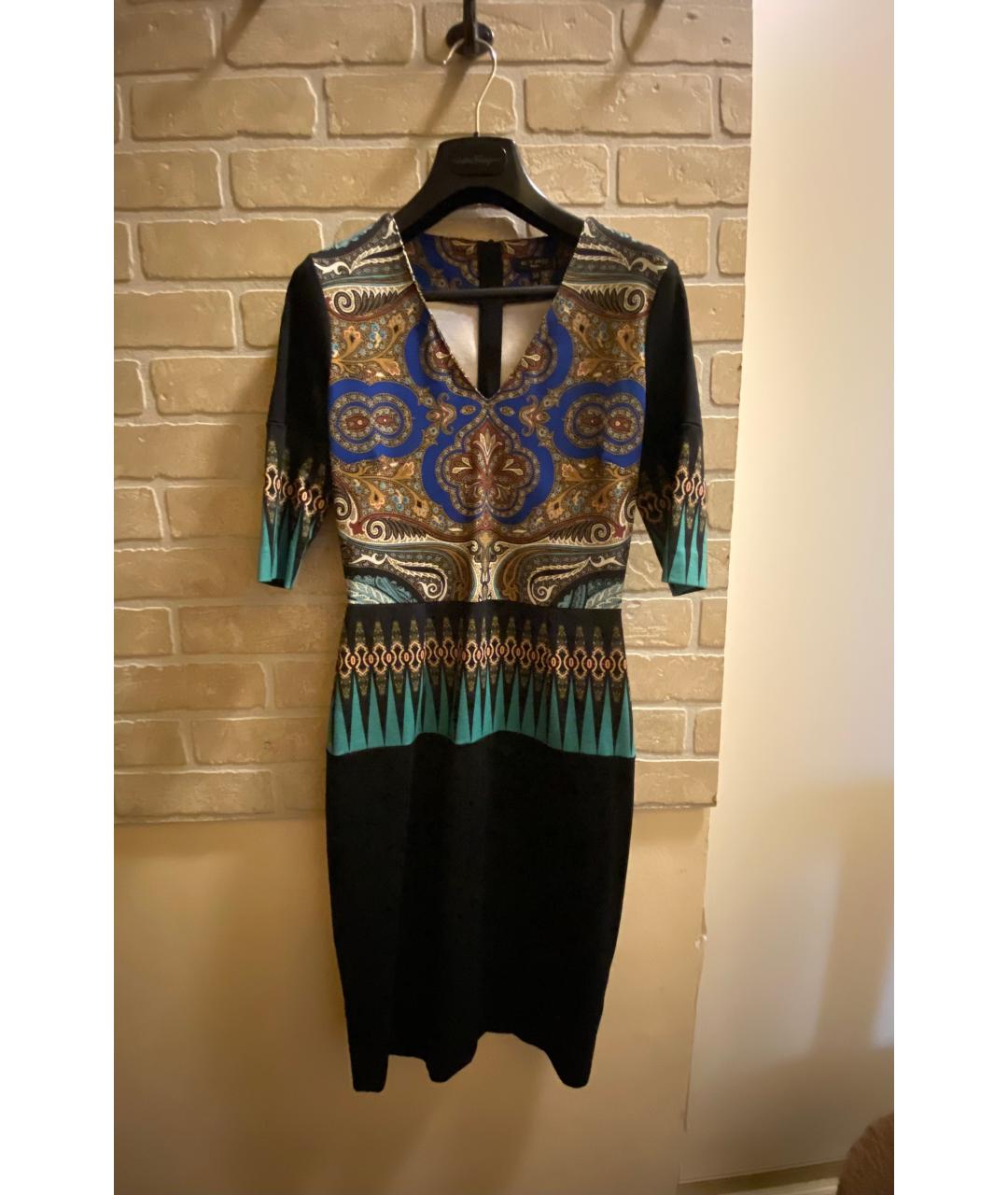 ETRO Черное хлопковое повседневное платье, фото 3