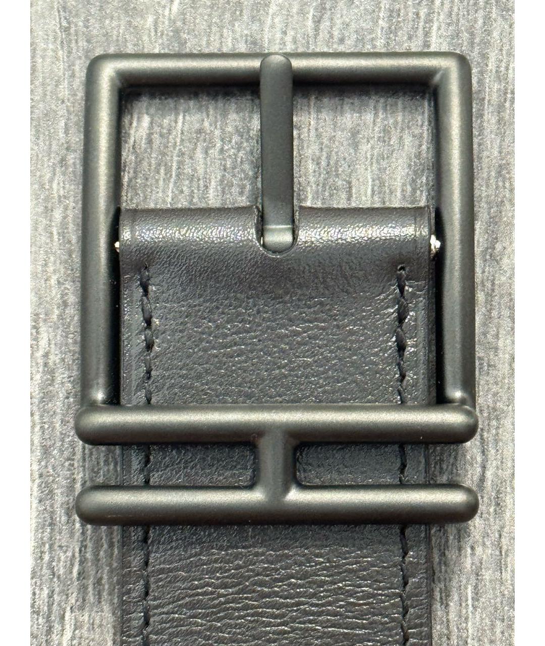 HERMES Синий кожаный ремень, фото 4