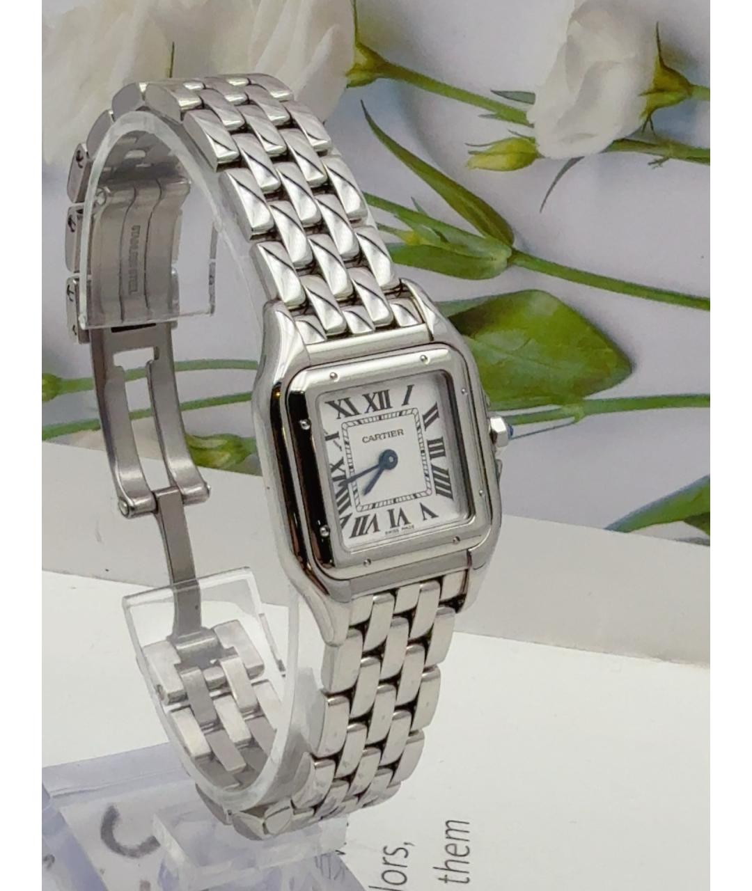 CARTIER Белые стальные часы, фото 3