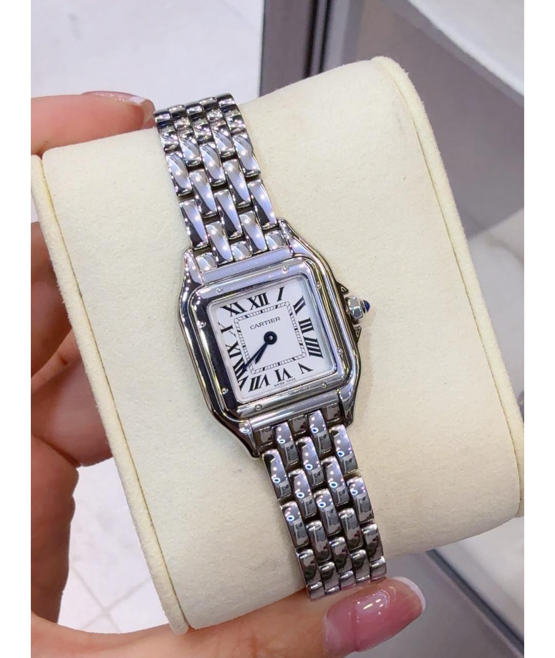 CARTIER Белые стальные часы, фото 2
