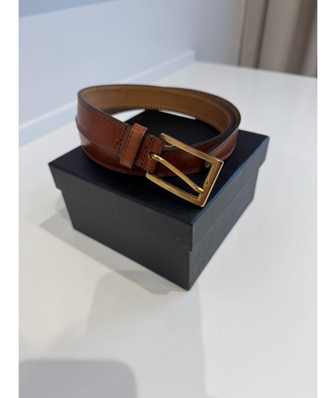 DOLCE&GABBANA Коричневый кожаный ремень, фото 2