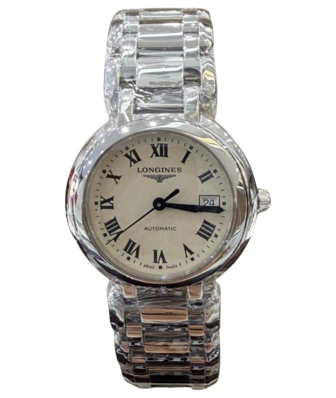 LONGINES Белые стальные часы, фото 1