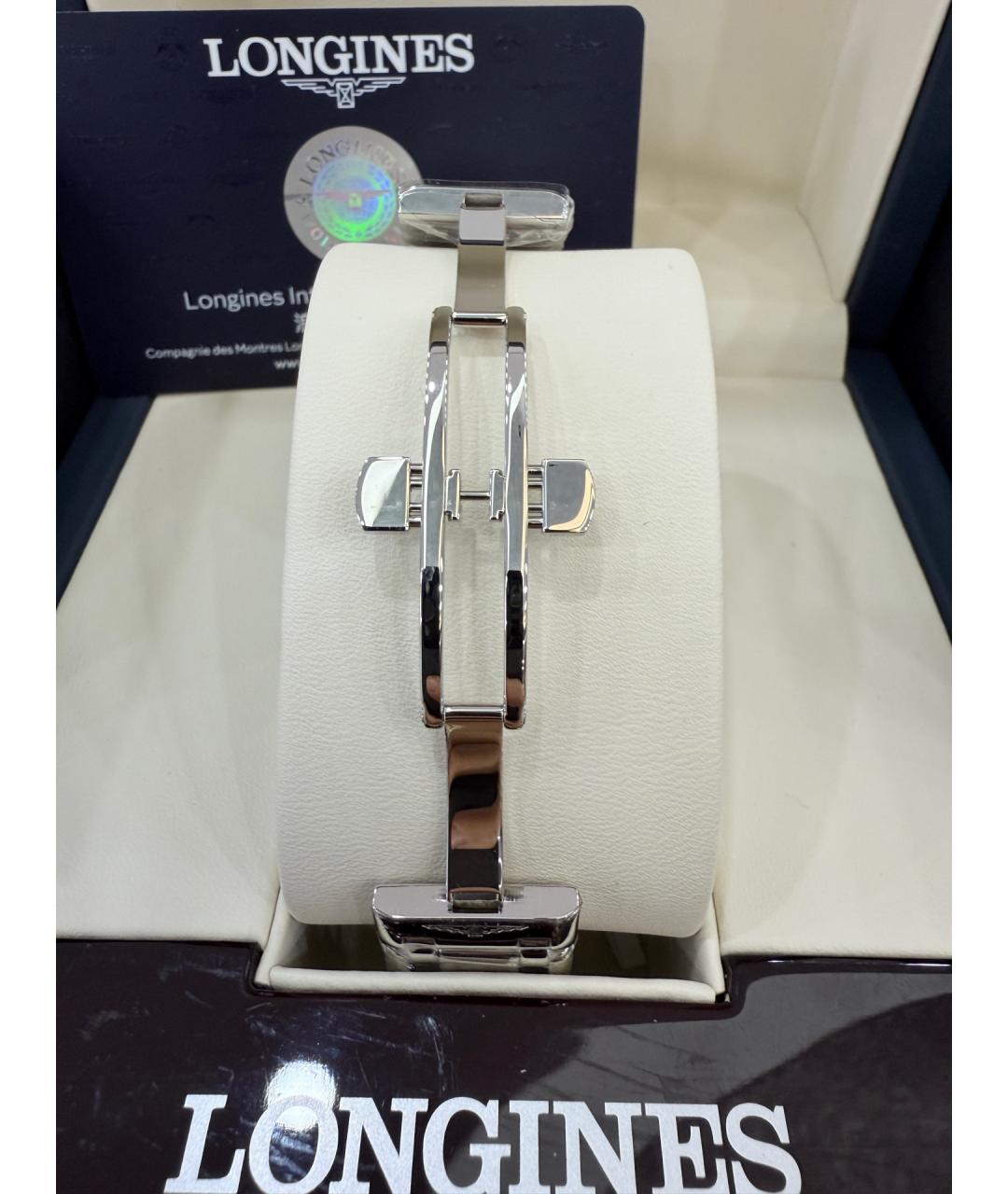 LONGINES Белые стальные часы, фото 6