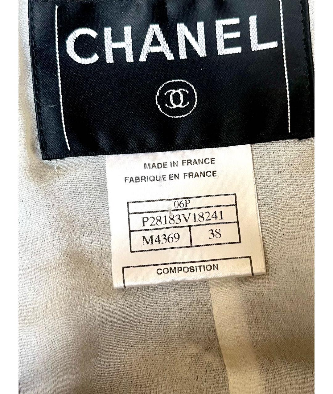 CHANEL Черный твидовый жакет/пиджак, фото 3