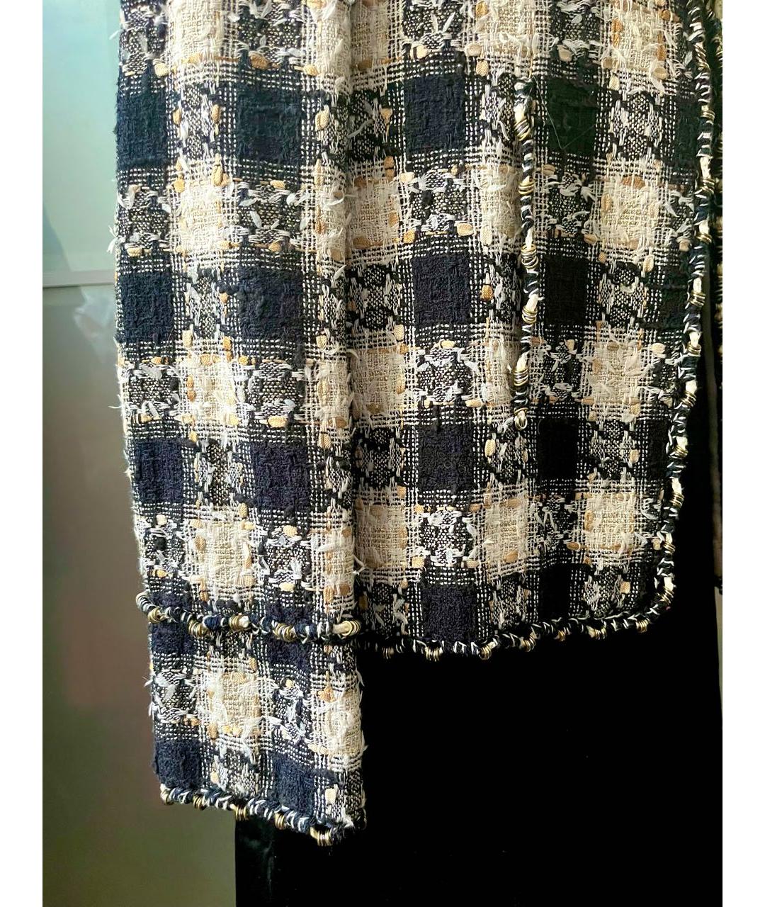 CHANEL Черный твидовый жакет/пиджак, фото 7