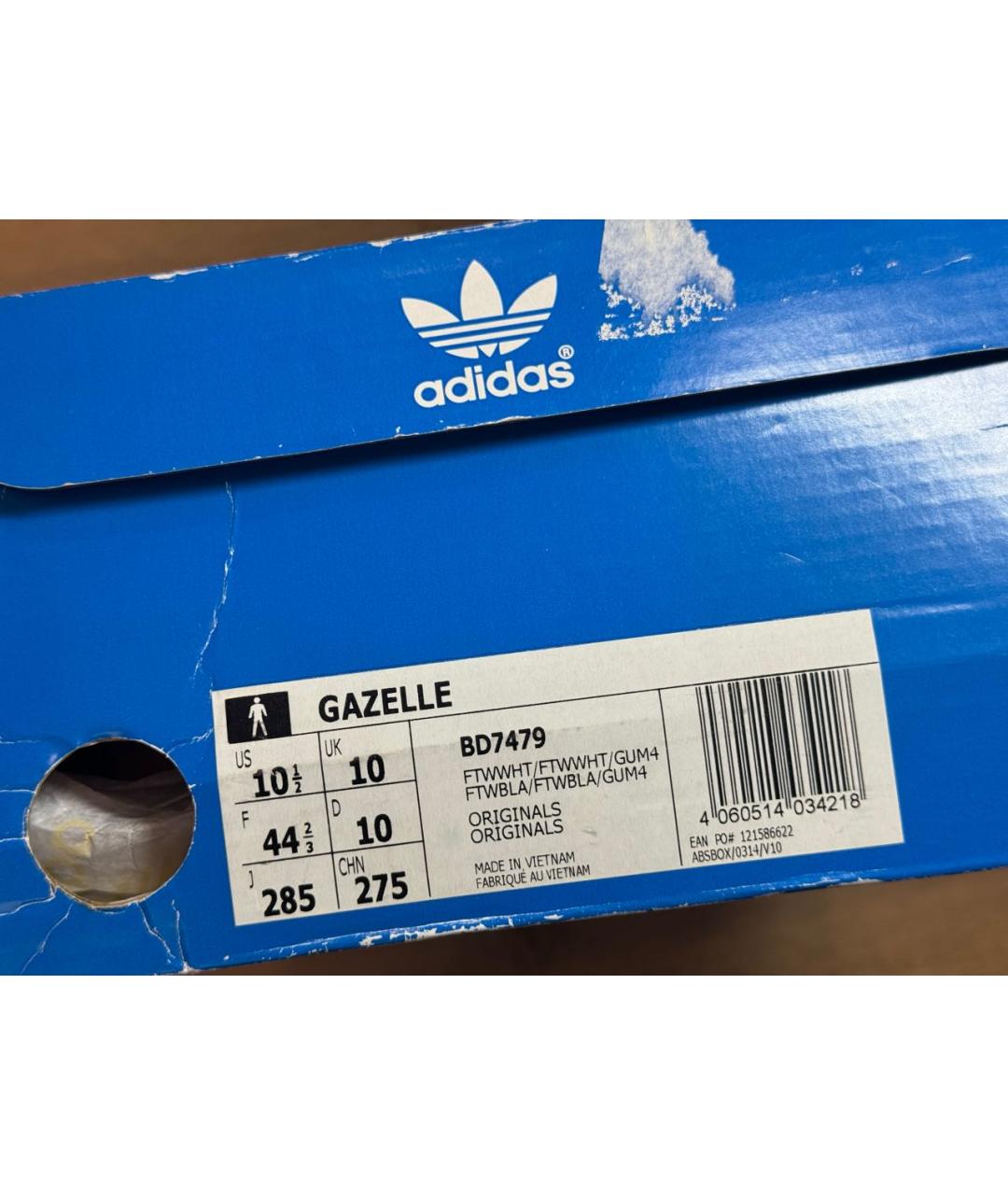 ADIDAS Белые кожаные низкие кроссовки / кеды, фото 6