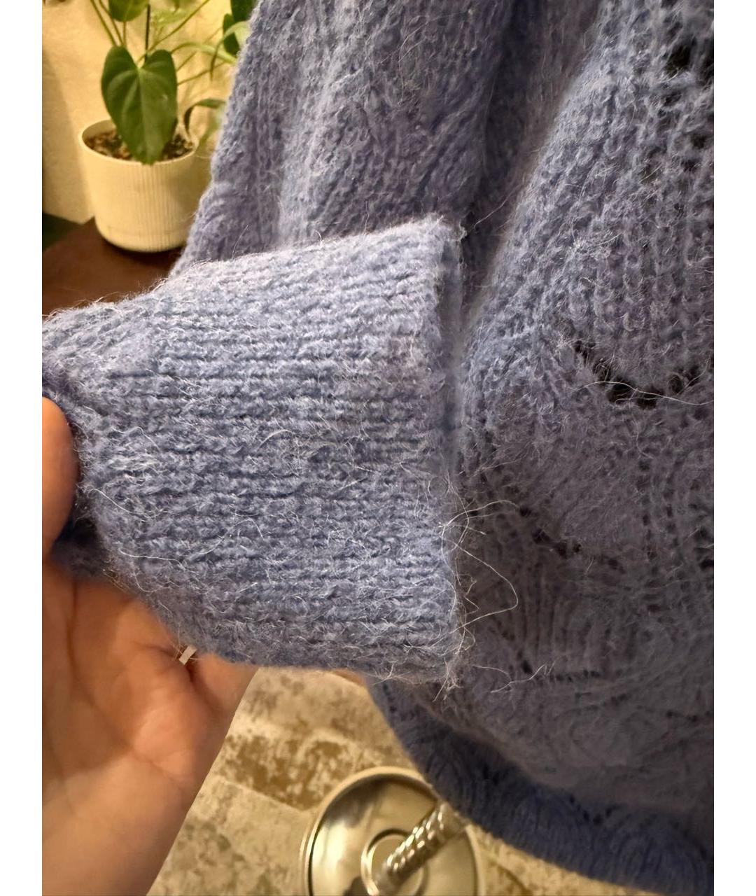 TRUSSARDI JEANS Синий шерстяной джемпер / свитер, фото 4