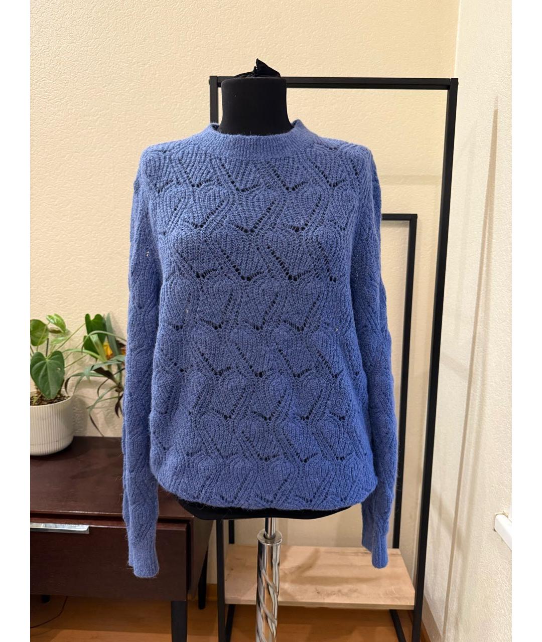 TRUSSARDI JEANS Синий шерстяной джемпер / свитер, фото 9